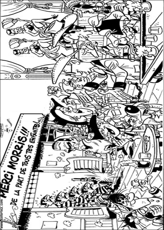 Lucky Luke coloring picture